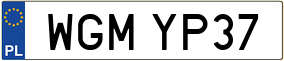 Trailer License Plate